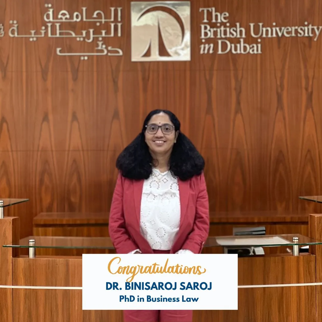 Celebrating Dr. Bini Saroj’s PhD Achievement in Business Law