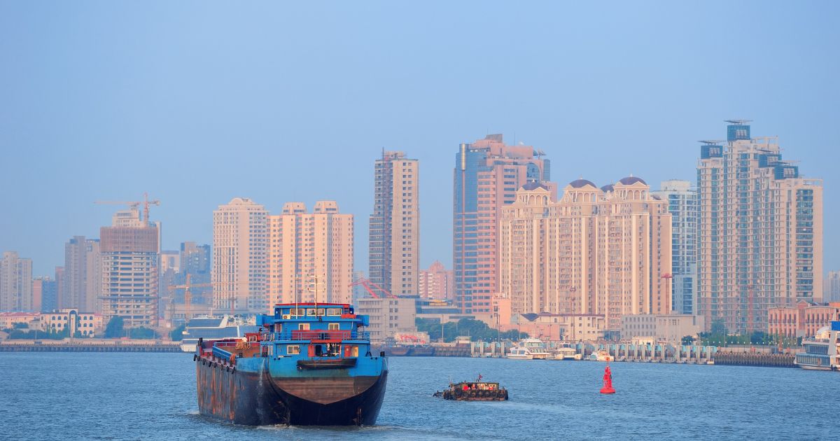 Cargo vessel under Abu Dhabi Maritime waterway safety regulations