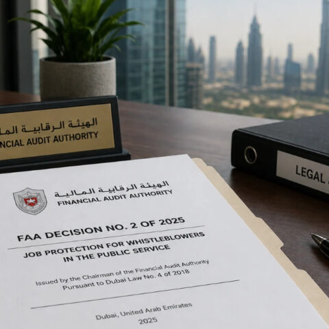 Dubai whistleblower protection under FAA Decision No. 2 of 2025