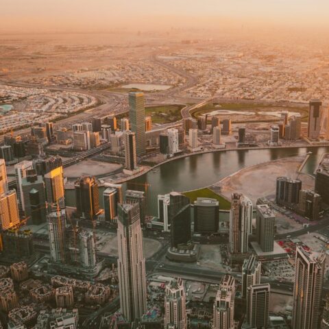 aerial photography of buildings